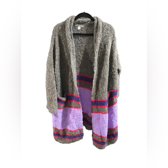 Anthropologie Harare Bonfire Cardigan Pockets Oversized Open Front Alpaca - Picture 3 of 10